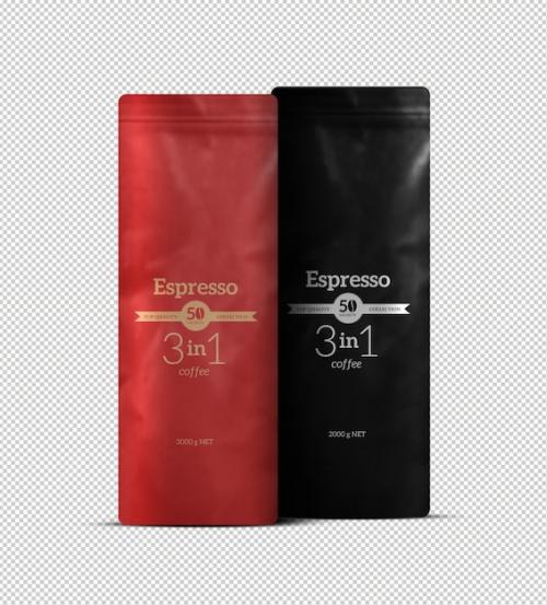 Coffee Gusset Bag Mockup Psd