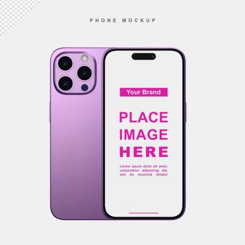 Purple Phone Mockup