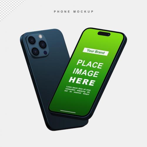 Two Green Phone Mockup