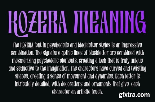 Kozera - Display Psychedelic Font KXWZP7C