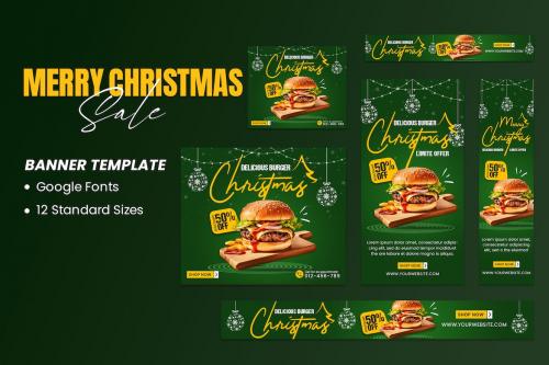 Merry Christmas Sale Banners Ad Template