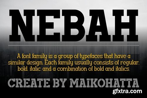 Nebah - Modern Family Typeface Y6CF2V3