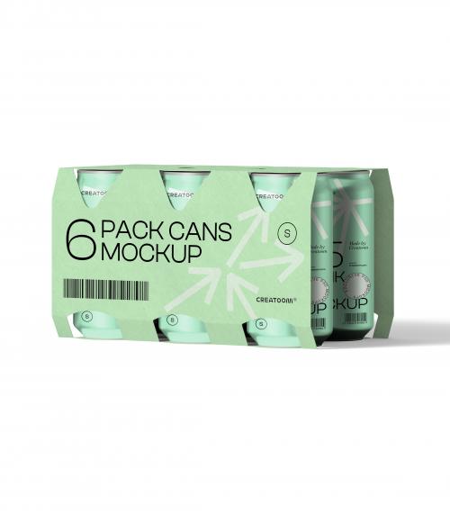 Creatoom -  Pack Cans Mockup V6 Front View