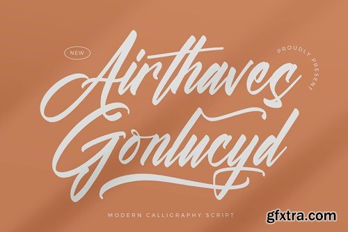 Airthaves Gonlucyd Modern Calligraphy Script Font 489A8YL