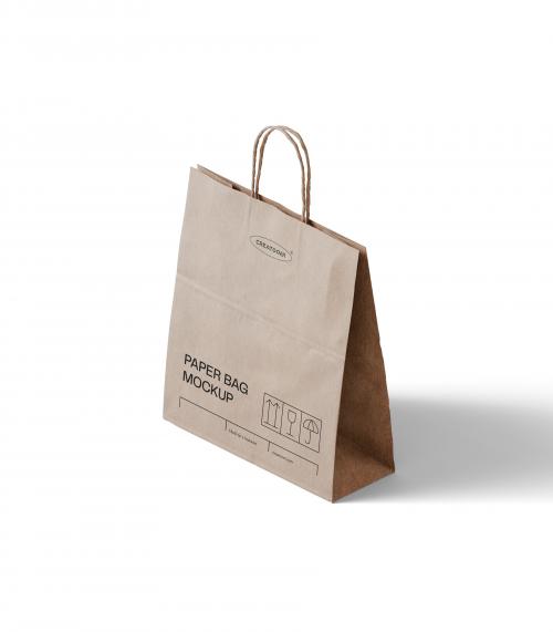 Creatoom -  Paper Bag Mockup V17 Isometric