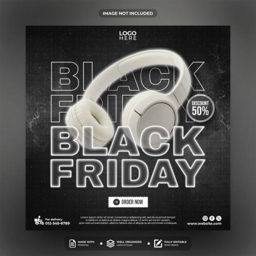 Black Friday Social Media Post Template Design