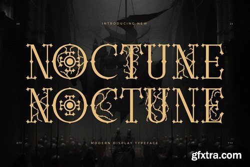 Noctune Modern Display Typeface Font RAHCMB2