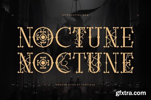 Noctune Modern Display Typeface Font RAHCMB2