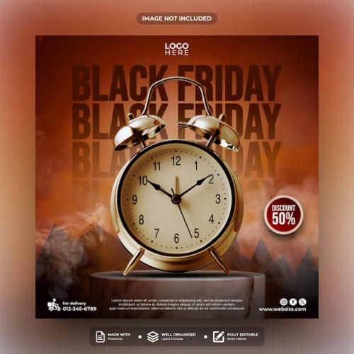 Black Friday Social Media Post Template Design