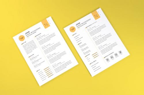 Deeezy - Realistic Letter Sized CV Mockup Template