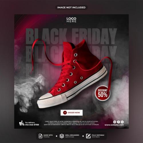 Black Friday Social Media Post Template Design