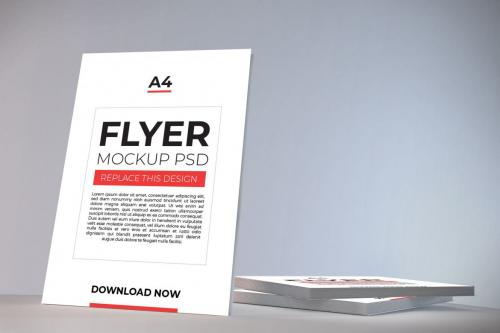 Deeezy - Realistic A4 Flyer Mockup Template PSD