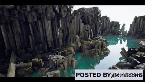 Basalt Columns and Rocks 21 Types - AssetKit PBR v4.26-4.27, 5.0-5.1