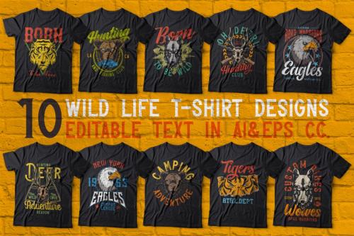 Deeezy - Wild Animals 10 T-shirt Designs