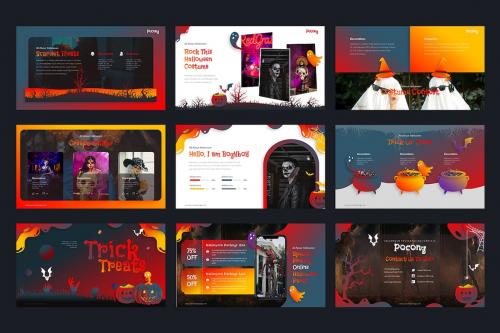 Pocong Halloween PowerPoint Templates