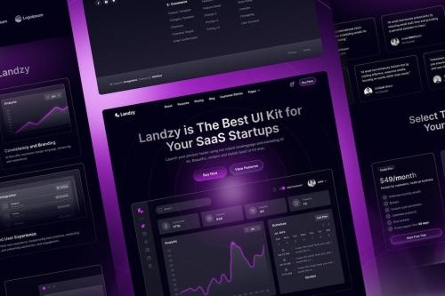 Landzy - Saas Marketing Website UI Kit