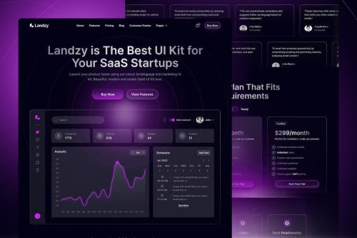 Landzy - Saas Marketing Website UI Kit