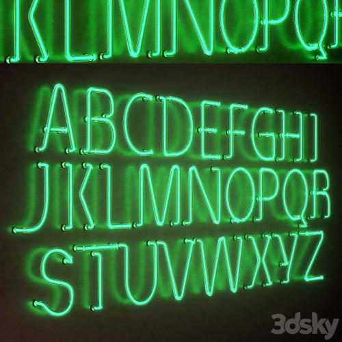 Light modules. Set 25. Neon Alphabet