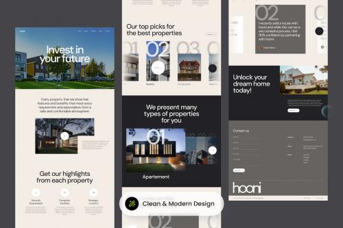 Hooni - Real Estate Landing Page