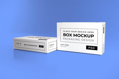 Deeezy - Realistic Long Box Packaging Mockup Template