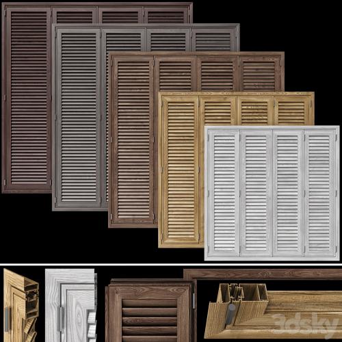 Wooden shutter blind system for windows and doors