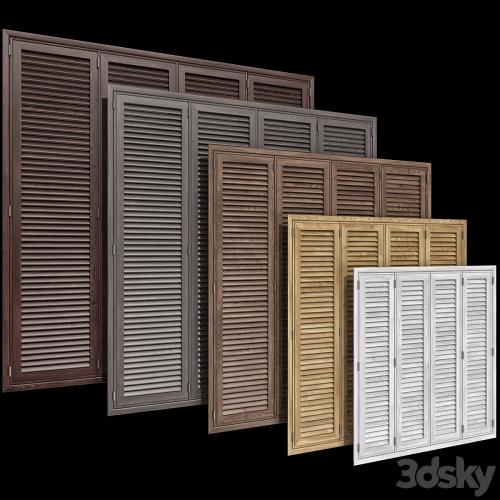 Wooden shutter blind system for windows and doors