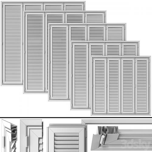 Wooden shutter blind system for windows and doors