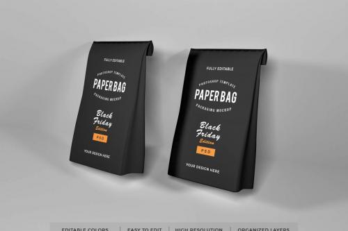 Deeezy - Realistic Paper Bag Packaging Mockup Template