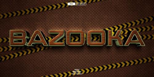 Bazooka 3d Editable Text Effect