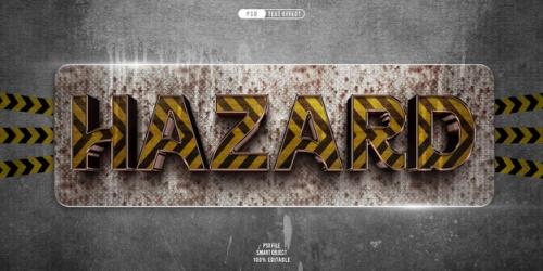 Hazard 3d Editable Text Effect