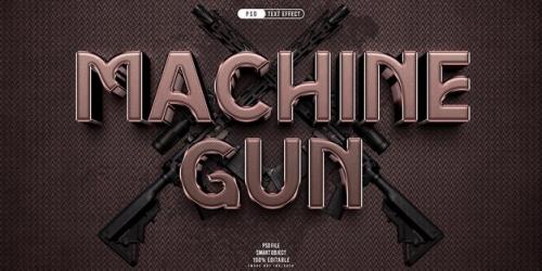 Machine Gun 3d Editable Text Effect