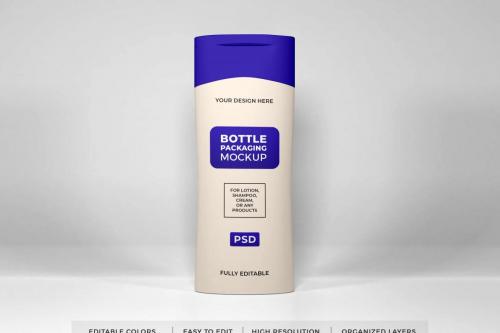 Deeezy - Realistic Lotion Cream and Shampoo Bottle Mockup