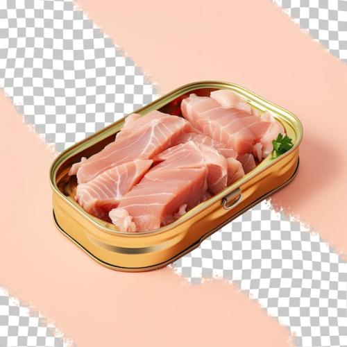 Tuna In A Can Against A Transparent Background