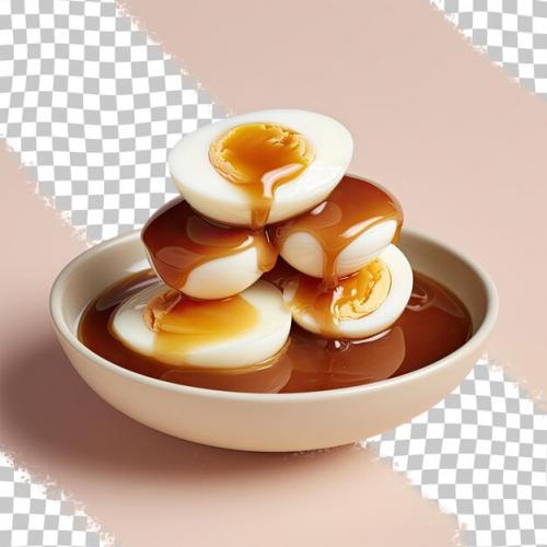 Asian Style Hardboiled Egg Served In Savory Or Sweet Sauce