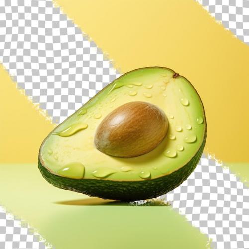 A Photo Of A Young Avocado In Indonesia On A Transparent Background In The Top Corner