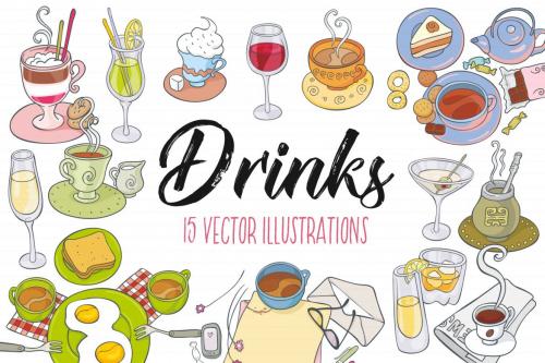 Deeezy - Drinks, Vector Illustrations