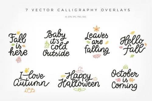 Deeezy - Autumn Collection, vector letterings