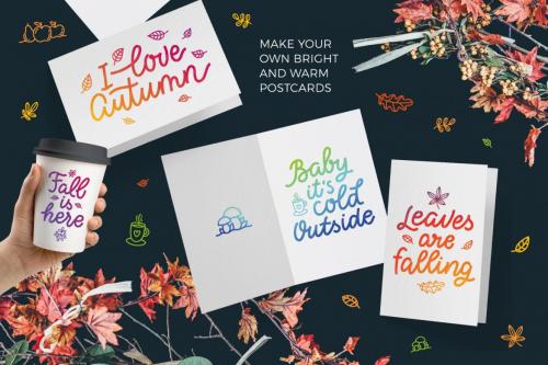 Deeezy - Autumn Collection, vector letterings