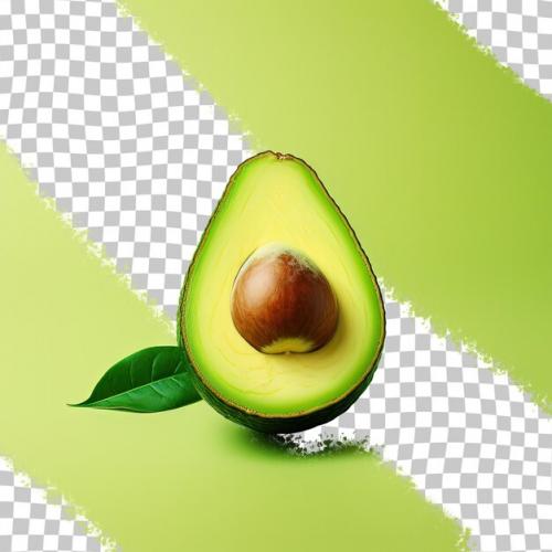 A Photo Of A Young Avocado In Indonesia On A Transparent Background In The Top Corner