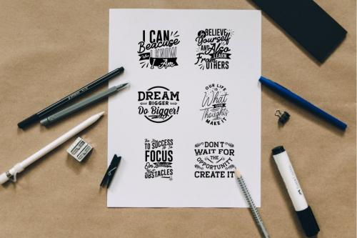 Deeezy - Motivational Quotes Typography Lettering Bundle