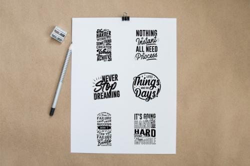 Deeezy - Motivational Quotes Typography Lettering Bundle