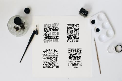 Deeezy - Motivational Quotes Typography Lettering Bundle