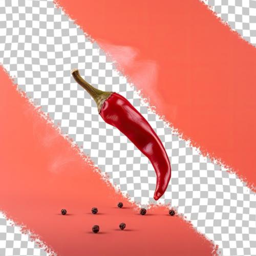 A Picture Of A Chili Pepper With A Red Background With The Words Chili On It.