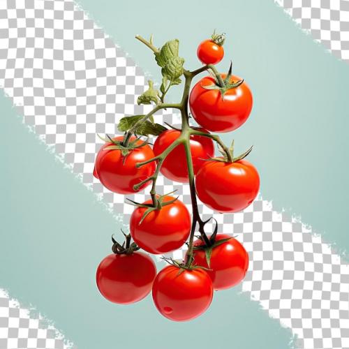 A Picture Of Cherry Tomatoes On A Checkered Background.