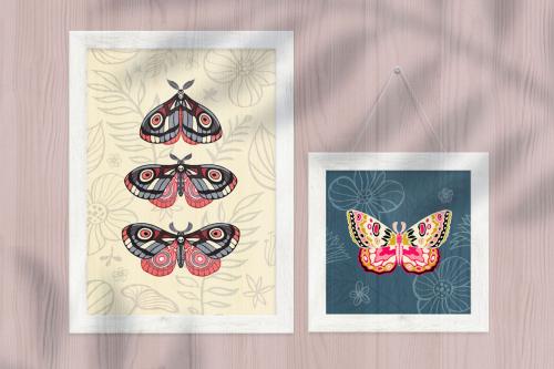 Deeezy - Night Moths, Butterflies Vector Set