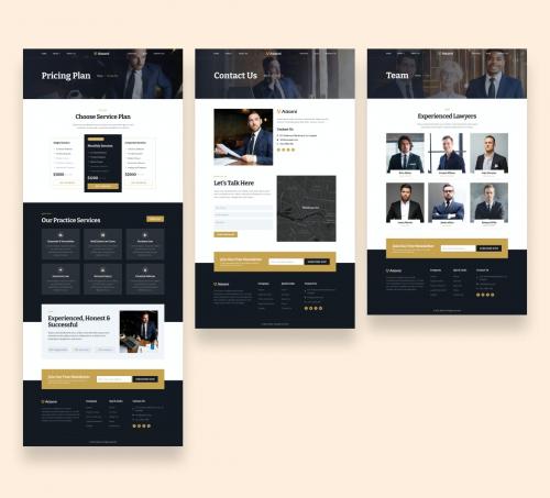 Lawyer Attorney Notary Law Firm Website Template