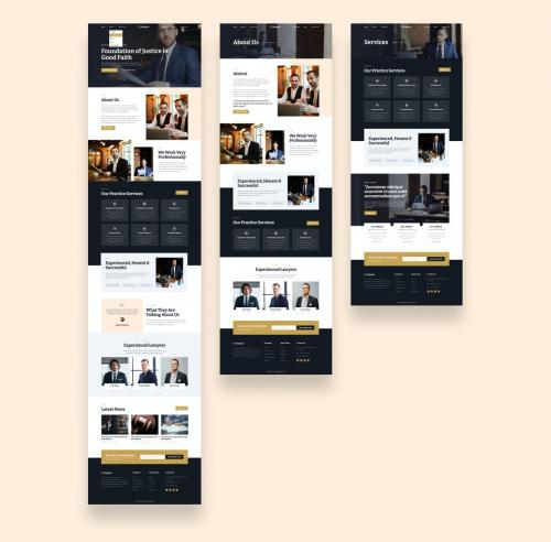 Lawyer Attorney Notary Law Firm Website Template