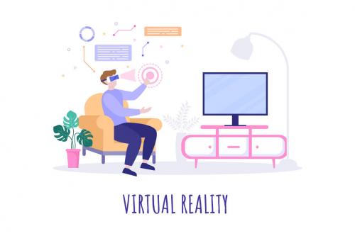 Deeezy - 17 VR Glasses Virtual Reality Vector Illustration