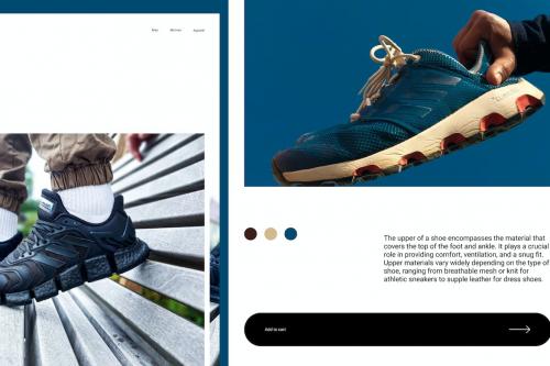 Sneaker brand ecommerce UI