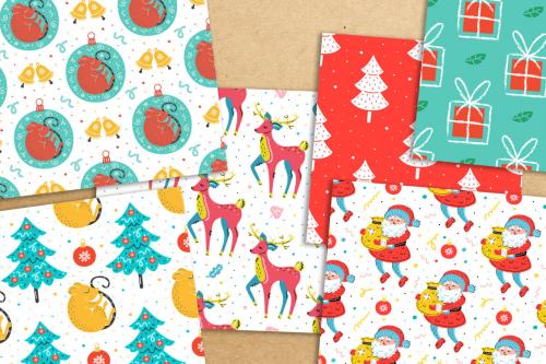 Deeezy - Christmas seamless patterns, digital paper